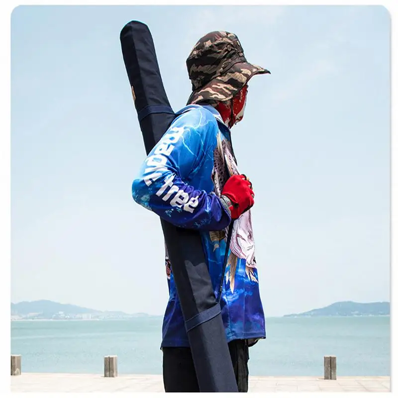 Bolso de pesca de lona para hombre y mujer, Bolsa grande de lona para pesca al aire libre, resistente al agua, XA175G - imagen 4