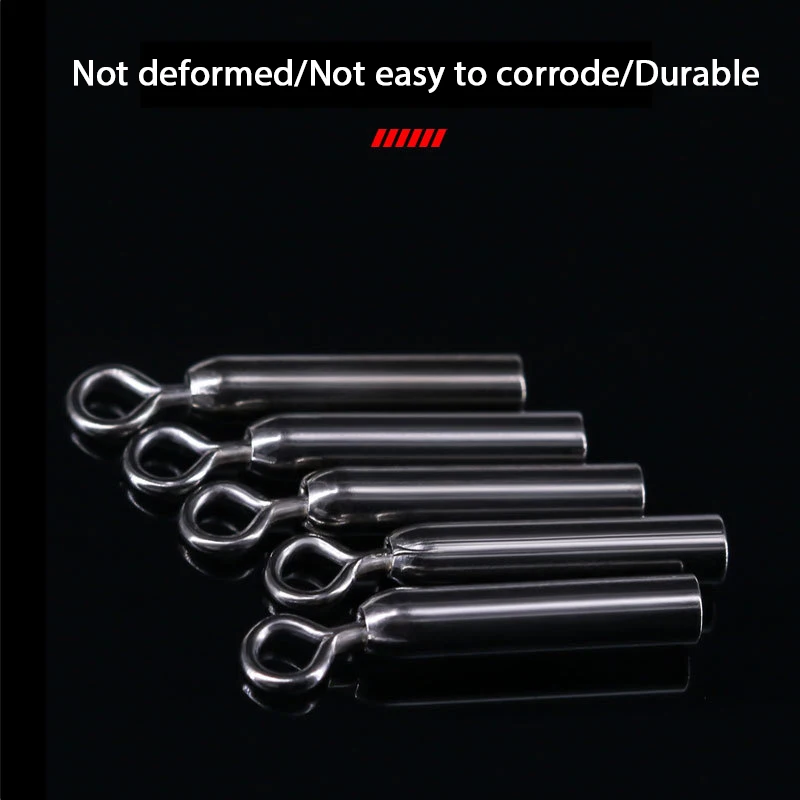 TIANNSII-conector de flotadores de pesca de acero inoxidable, boya Bobber de tipo recto, tubo fijo para accesorios de pesca, 30 piezas - imagen 5