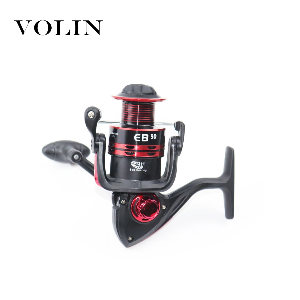 VOLIN-carrete de pesca de Metal, bobina de fundición larga 12 + 1BB 5-10KG, arrastre máximo 5,2: 1 - imagen 2