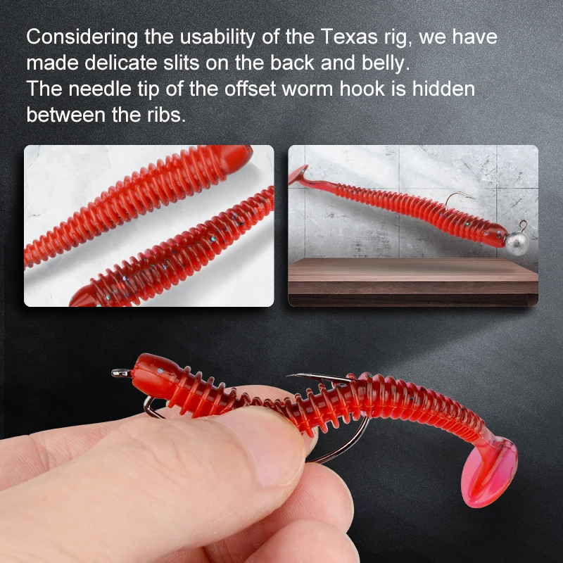 Cebos de pesca de impacto de 55mm, 65mm, 75mm, señuelos blandos de Pesca de Mar, Señuelos de silicona - imagen 2