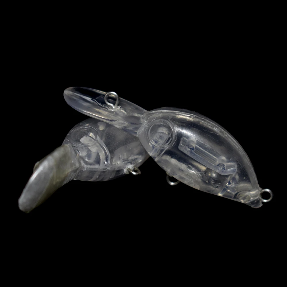 CCLTBA Crankbait sin pintar - Señuelo de pesca blanco, cuerpo duro - imagen 5