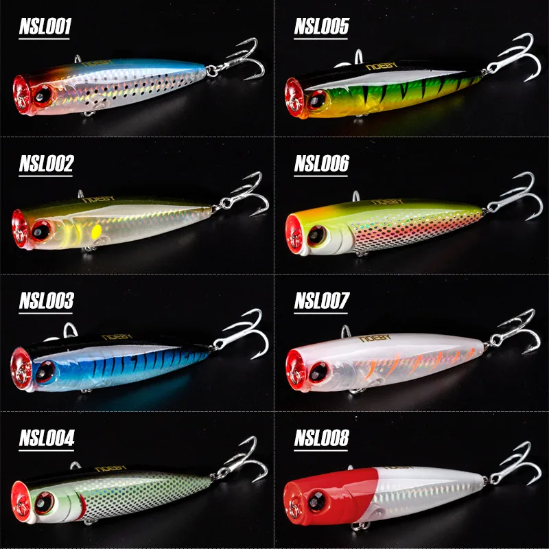 NOEBY-Señuelos de Pesca Popper de 3 piezas, 105mm, 24g, Topwater Wobblers, cebo duro Artificial, accesorios de pesca de agua dulce y salada - imagen 4