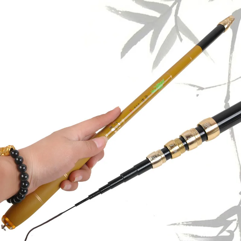Caña De pescar De fibra De carbono, caña De pescar De sección corta, 3,6 m, 4,5 m, 5,4 m, 6,3 m - imagen 2