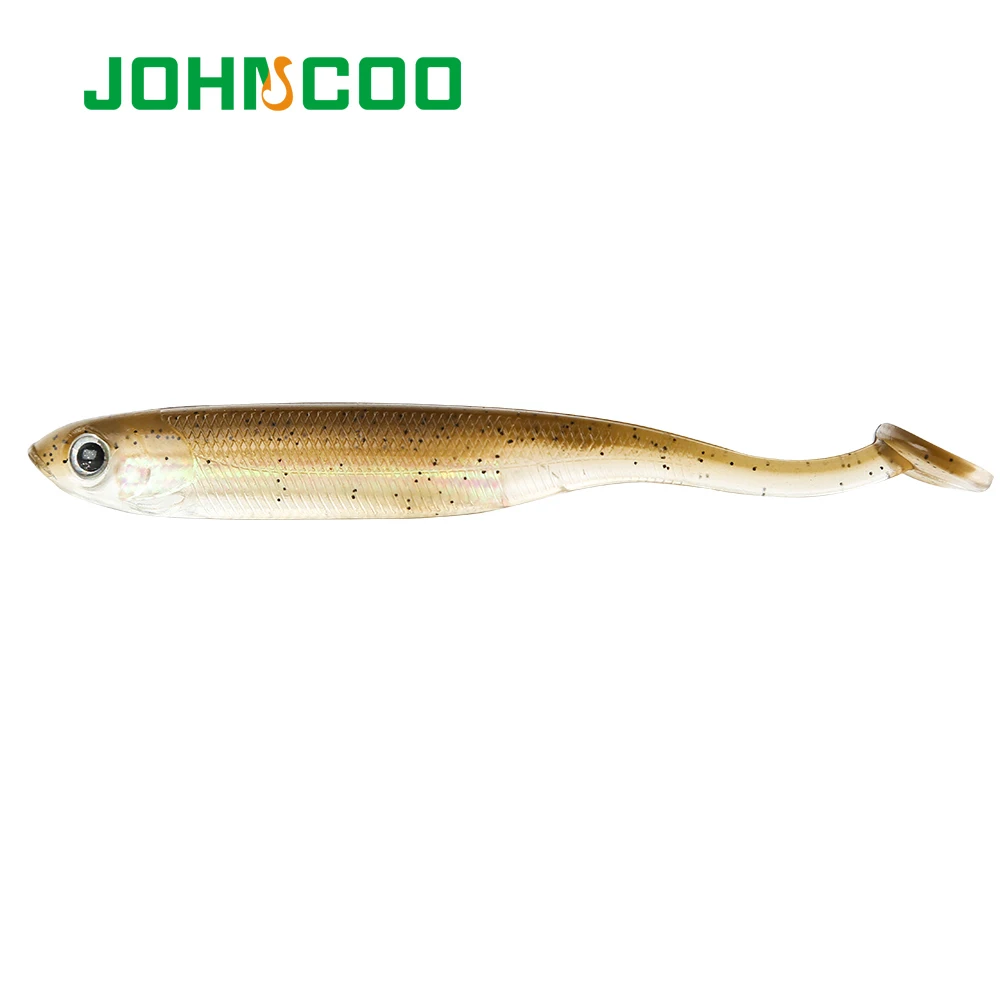 Cebos blandos de pesca, 100mm/5,4g 128mm/9,7g, cola de pez, Señuelos de Pesca de Color arcoíris, lentejuela oscilante, Spinner de pesca en hielo de invierno, 5 unids/lote - imagen 3