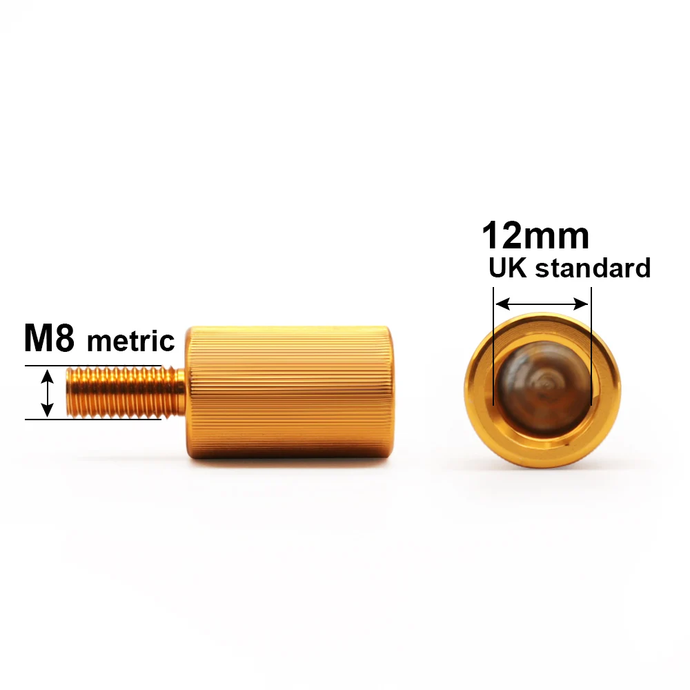 SANLIKE adaptador de cabeza de red de aterrizaje conector de junta plegable dorado 1 Uds M8 a M12 o M12 a M8 accesorios de pesca de aleación de aluminio - imagen 4