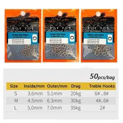 LSP Fishing Anillos Partidos Acero Inox – Conector Doble Giratorio