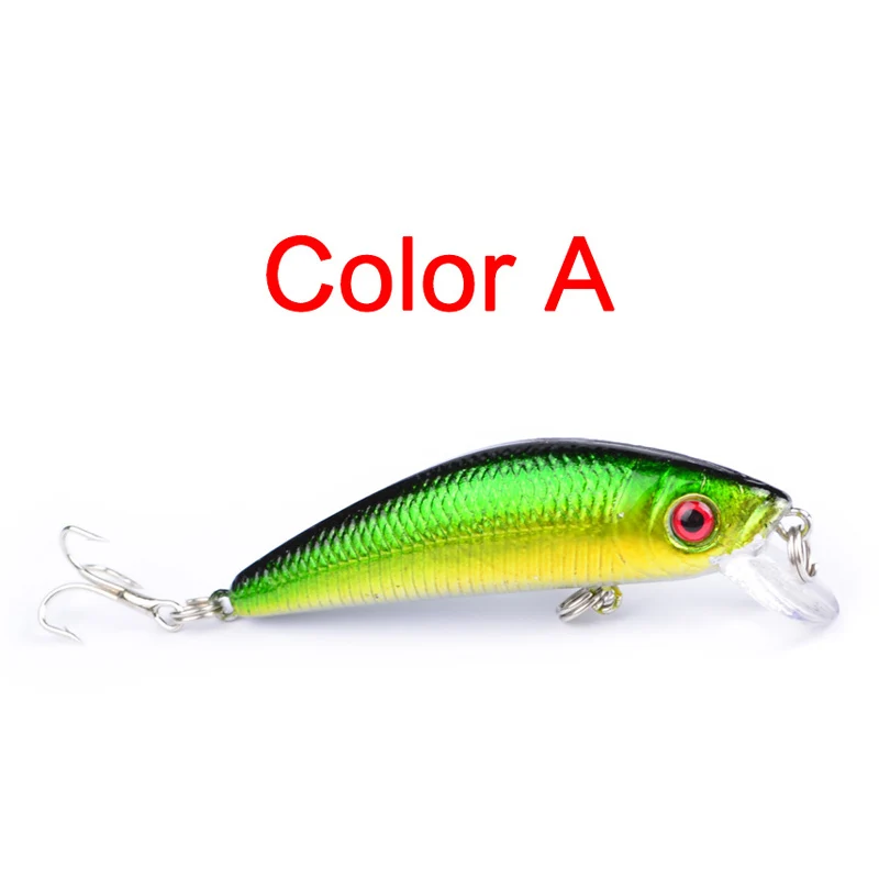 Señuelo de Pesca Minnow de 58mm y 7,9g, anzuelo duro Topwater Wobbler Jig Bait Crankbait, aparejos de Pesca de lubina a rayas, 1 unidad - imagen 2