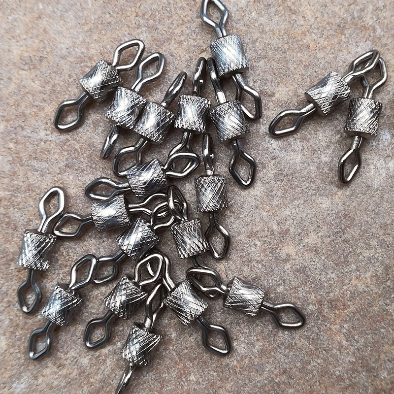 1000 unids/lote conector giratorio de cobre negro rodamiento de bolas Snap anillos sólidos señuelo rodante herramientas de Pesca accesorios de aparejos Pesca - imagen 3