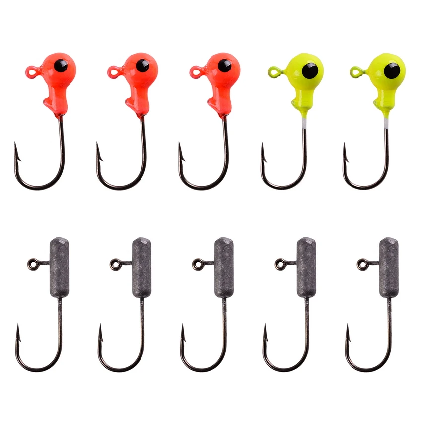 Juego de anzuelos blandos de 35 piezas, cebo Artificial clásico de silicona, 10 piezas, aparejos de pesca - imagen 3