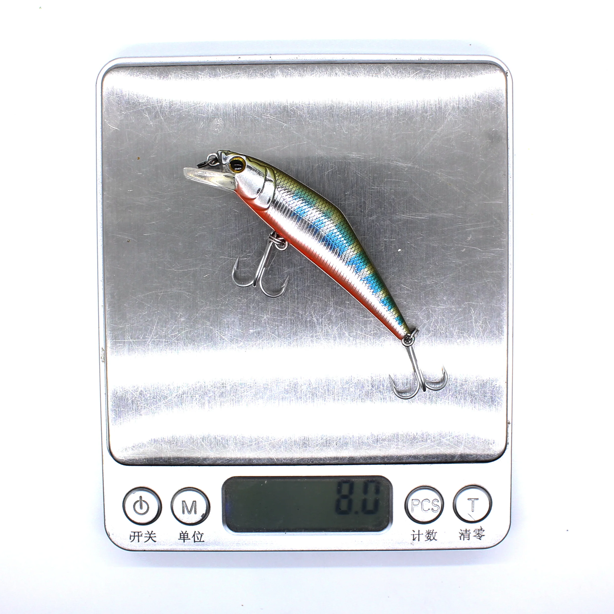 AOCLU-Señuelo de pececillo duro de hundimiento para pesca de toda clase, cebo duro, cuerpo plano y poco profundo, lanzamiento fácil, bajura, pez Marlin, 63mm, 8,0G - imagen 5