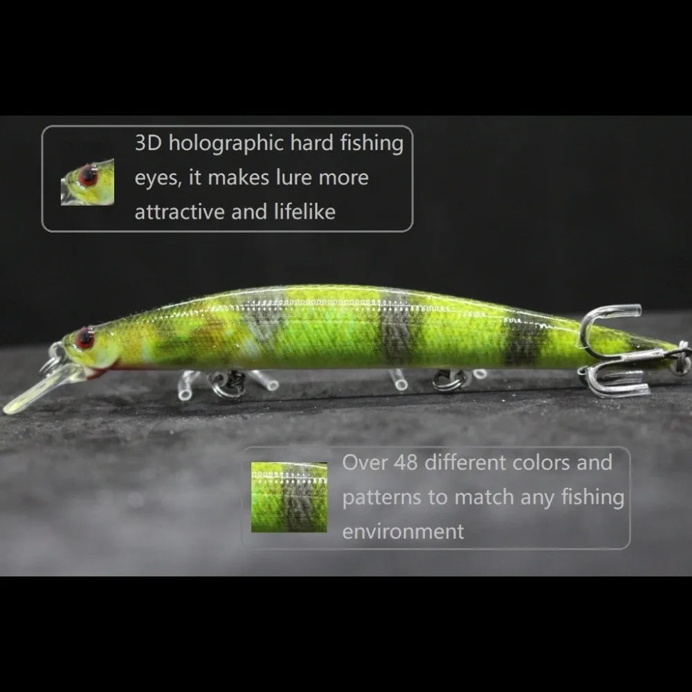 WLure Jerkbait HM672 – Minnow flotante lento de acción ajustada - imagen 3