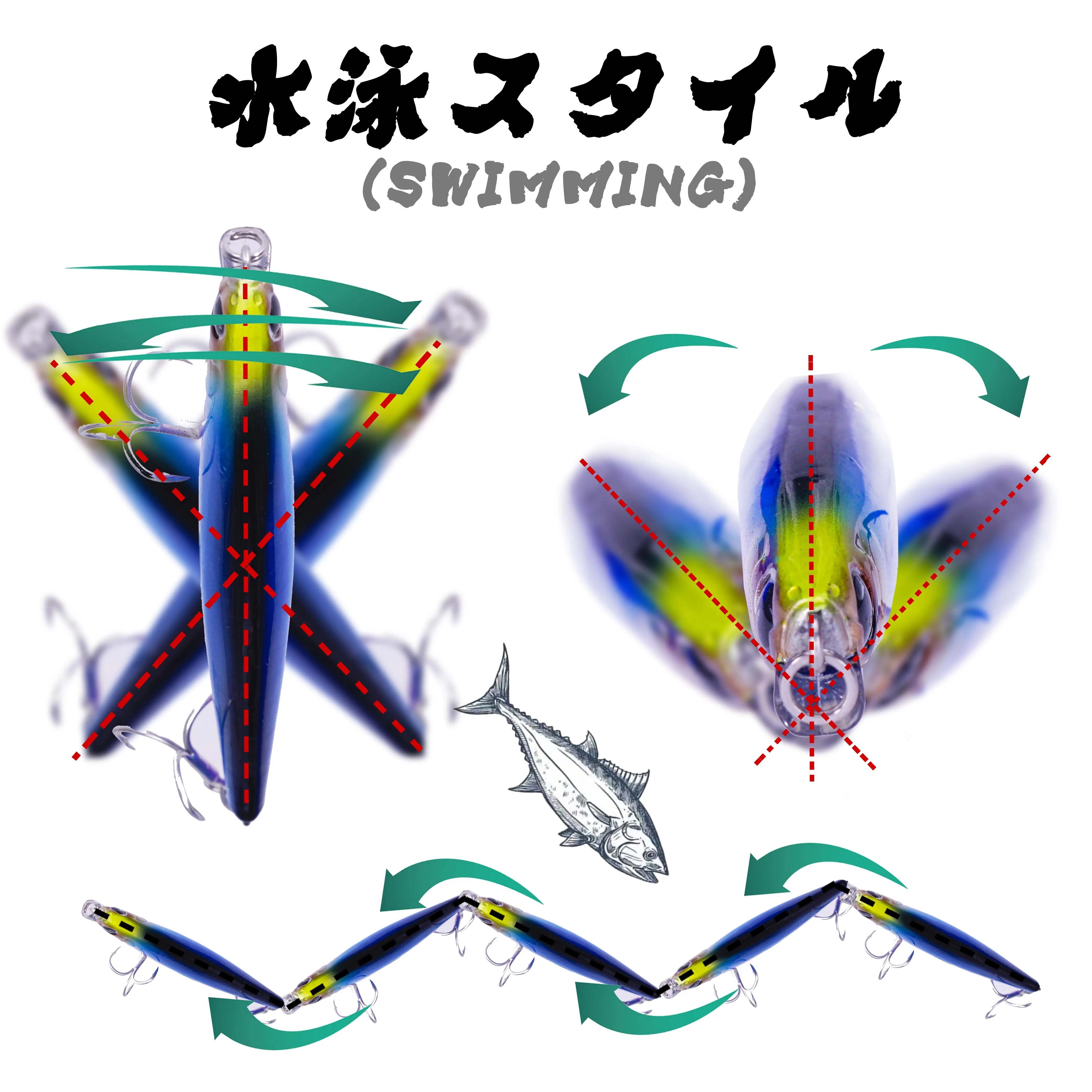 Señuelo de pesca Minnow, cebo duro que se hunde, peso 30g, 10,5 cm, lápiz Mino luminoso Isca, cebos artificiales, Wobblers para aparejos de pesca de Lucio - imagen 4