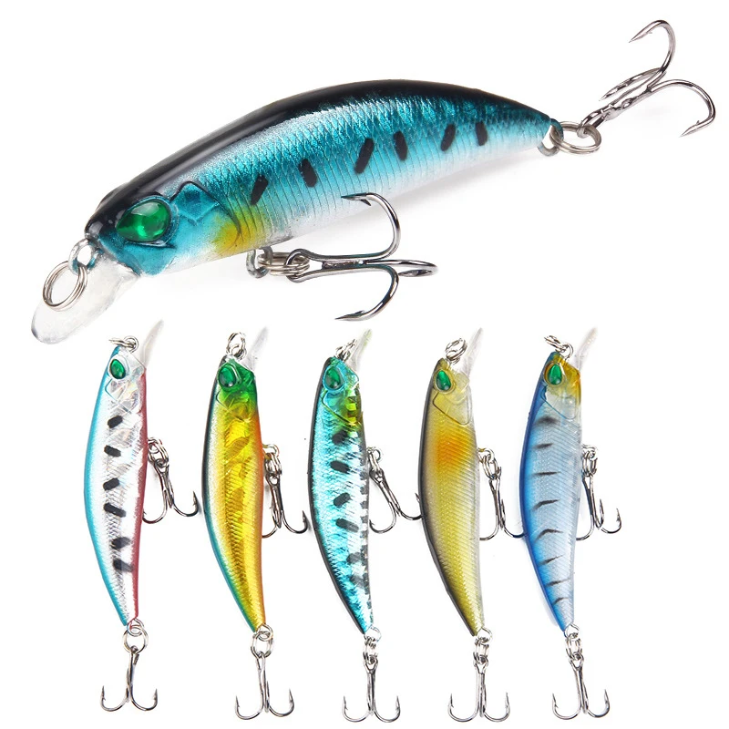 Crankbait Artificial realista, 1 Uds., Wobblers, cebo de pesca Artificial de mar, 7cm, 4g, Señuelos de pesca de pececillo, cebo de plástico duro 2023 - imagen 3