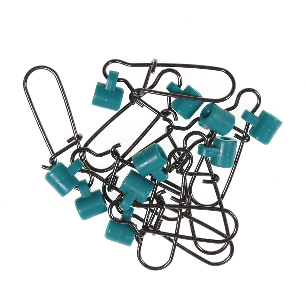 Cabezal giratorio de plástico verde para pesca en el mar, accesorios de conexión de línea de pesca, gancho fuerte, Sinker, 10 Uds.