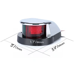 Luz de navegación LED bicolor roja y verde para barco