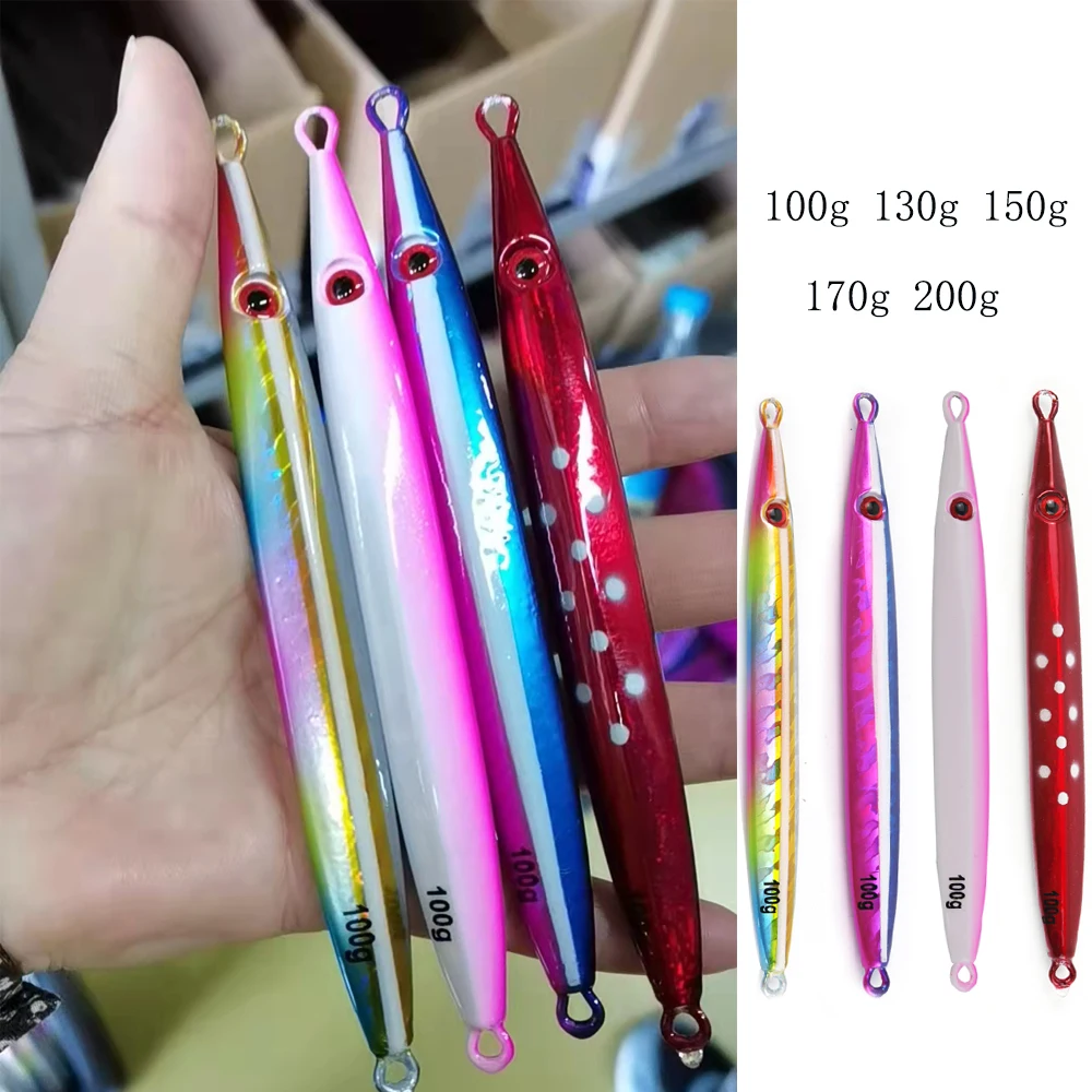 VOLIN-señuelo de pesca de Metal para Jigging lento, 1 unidad, 150g, 170g, 200g, cebo Artificial de papel de bronce - imagen 3