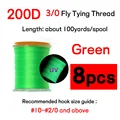 8 Spools green