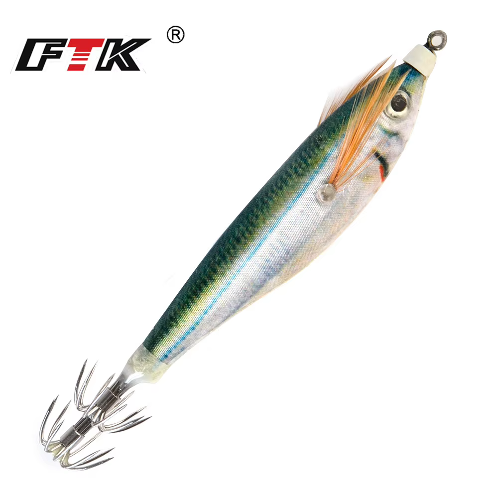FTK Señuelo Mar Wobbler Camarón - Cebo Duro Madera Jigging Pulpo - imagen 4