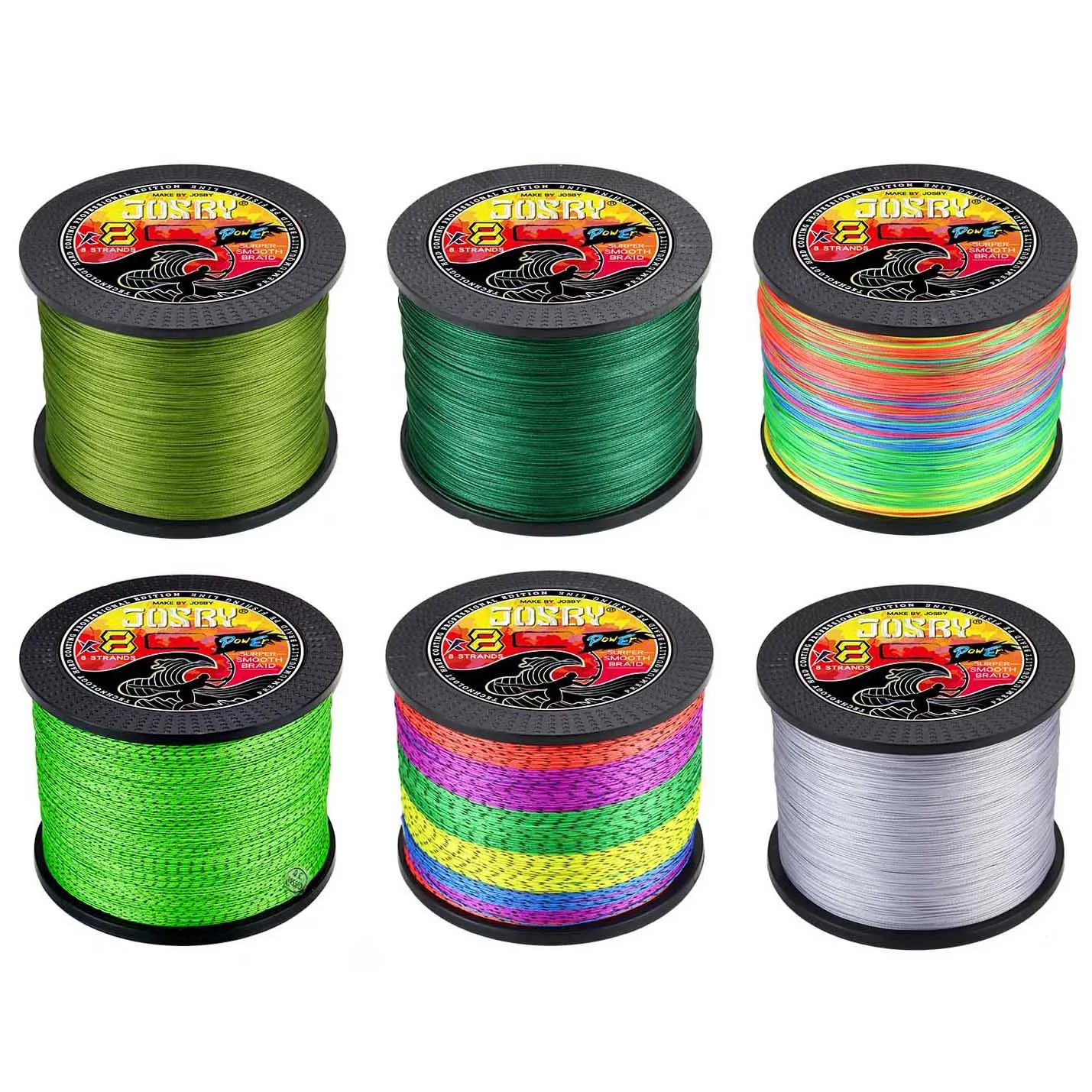 Diversa selección de coloridas líneas de pesca para experiencias versátiles