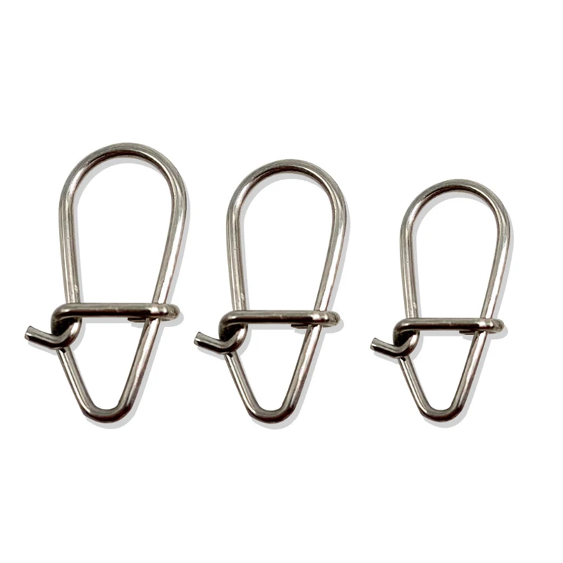 2000 Uds. Pin de calabaza de acero inoxidable, bloqueo de Clip rápido de seguridad, conector de señuelo giratorio de fuerte tracción, accesorios de aparejos de Pesca - imagen 2