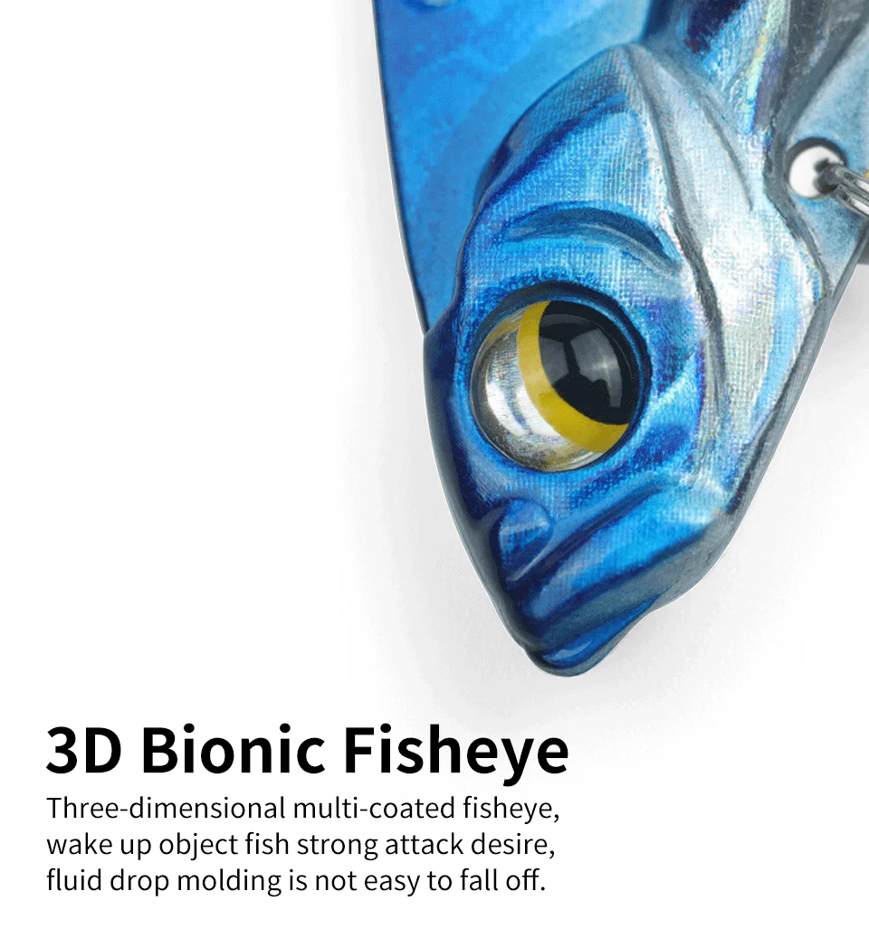 LINNHUE-señuelo de pesca de Metal VIB, láser, 7g, 10g, 13g, 40mm, 45mm, 50mm, hoja VIB, cuchara giratoria, cebos que se hunden, vibración Artificial - imagen 5