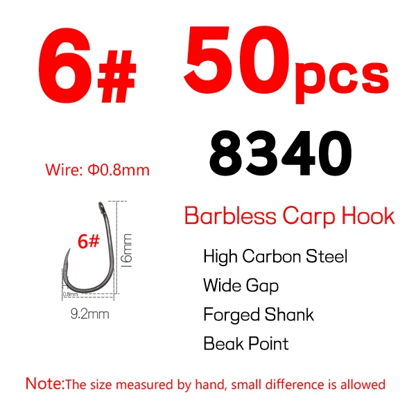 50pcs size 6 8340
