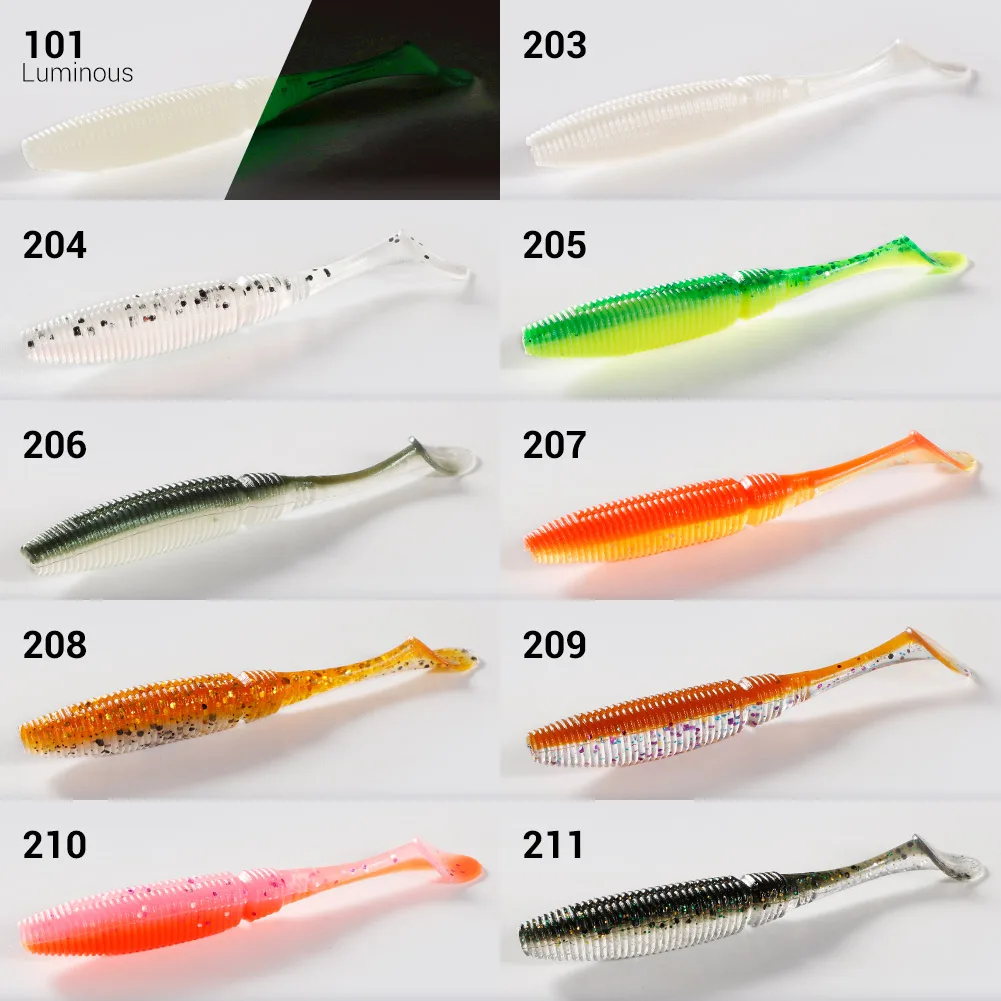 Señuelo de pesca de silicona suave NOEBY 8,5 cm 10cm 11,5 cm 13cm Shad Minnow Wobblers Jighead Swimbaits para Lucio Señuelos de pesca blandos - imagen 4