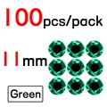 11mm Green 100pcs