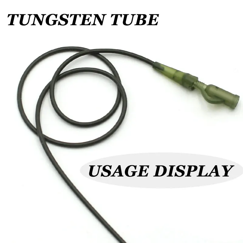Tubo de tungsteno para pesca de carpa, tubo de hundimiento rápido, masilla de tungsteno, aparejo mate oscuro, manguitos de plomo líder, accesorios para carpa - imagen 5