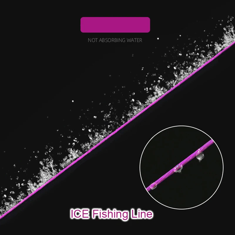 Línea de pesca en hielo de 50m, multifilamento de PE, alambre fino de diámetro, hilo de pesca de invierno, 4X trenzado, herramientas de pesca para clima frío, accesorios - imagen 2