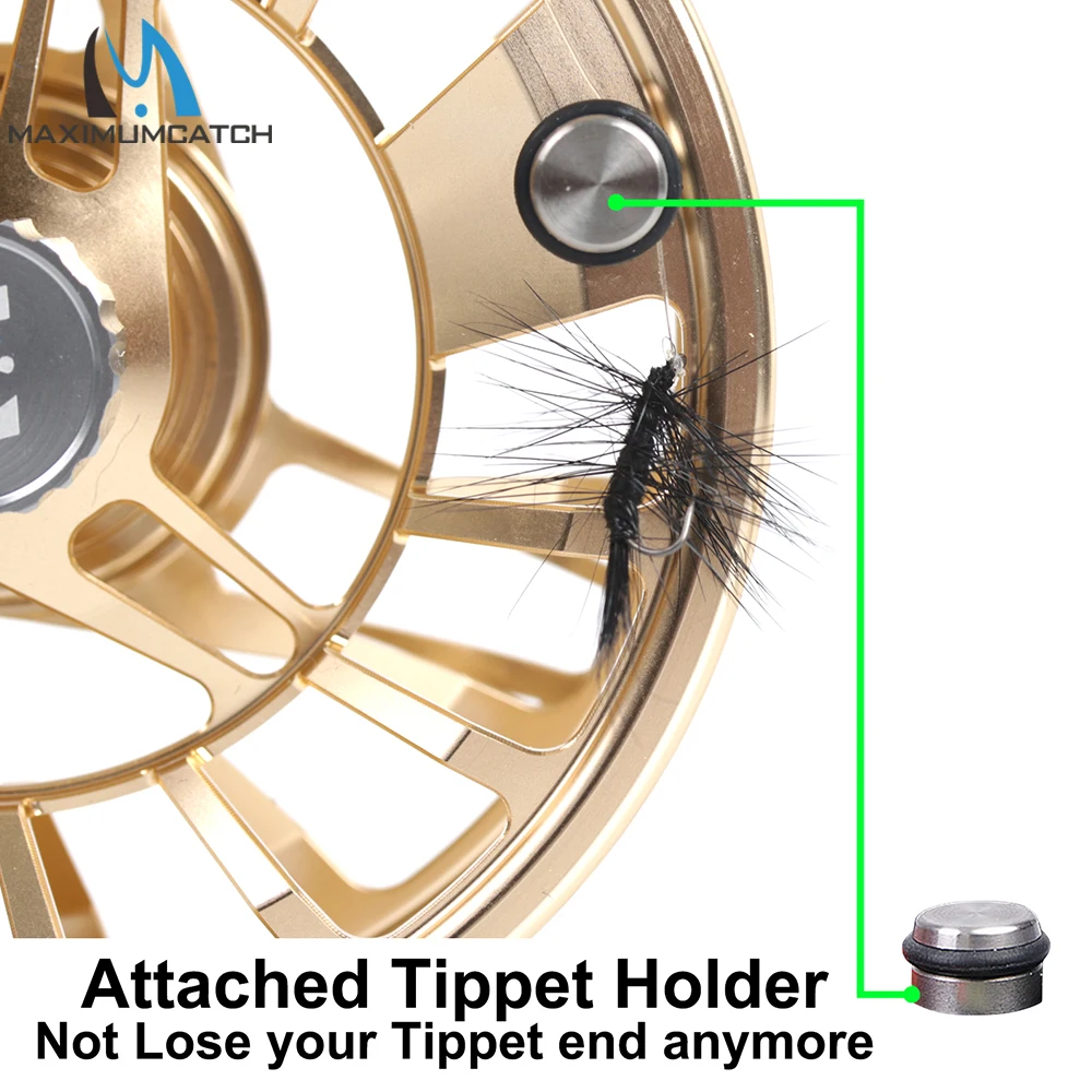 Carrete de pesca con mosca endurecido y ligero Maximumcatch AVIDPRO 3-9wt, carrete de mosca resistente de aluminio 6061T6 mecanizado CNC físico - imagen 5