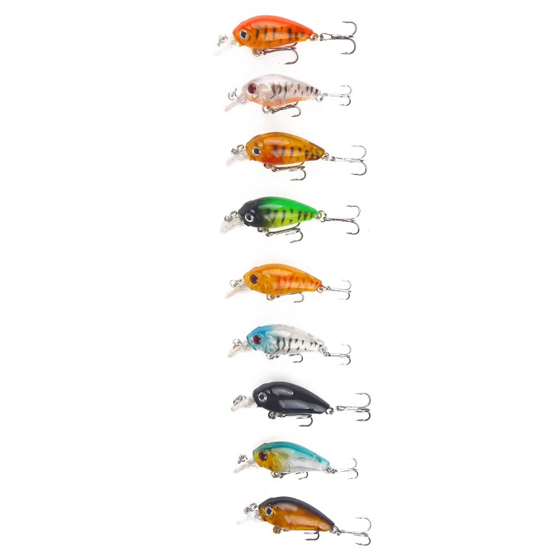 POETRYYI-señuelo de pesca duradero, Mini cebo duro 3D, Wobbler Jig, carpa, lubina a rayas, aparejos de pesca fáciles, SwimBait con gancho - imagen 4