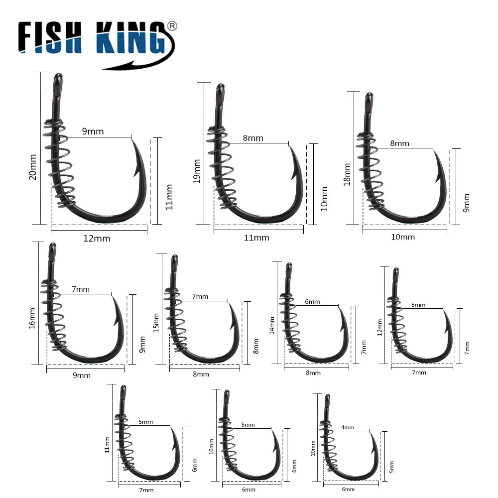 Anzuelo de pesca FISH KING, anzuelos de pesca de carpa con círculo de púas, 5 unidades por paquete, anzuelo de explosión sin plantilla, accesorios de pesca con mosca - imagen 2