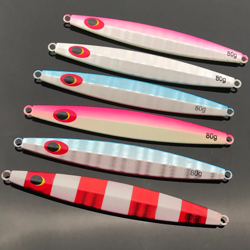 OBSESSION J42 40g 60g 80g 110g Micro Metal Señuelos de plantilla de hundimiento lento Jigbait luminoso de agua salada señuelo de pesca en barco profundo Jigging - imagen 5