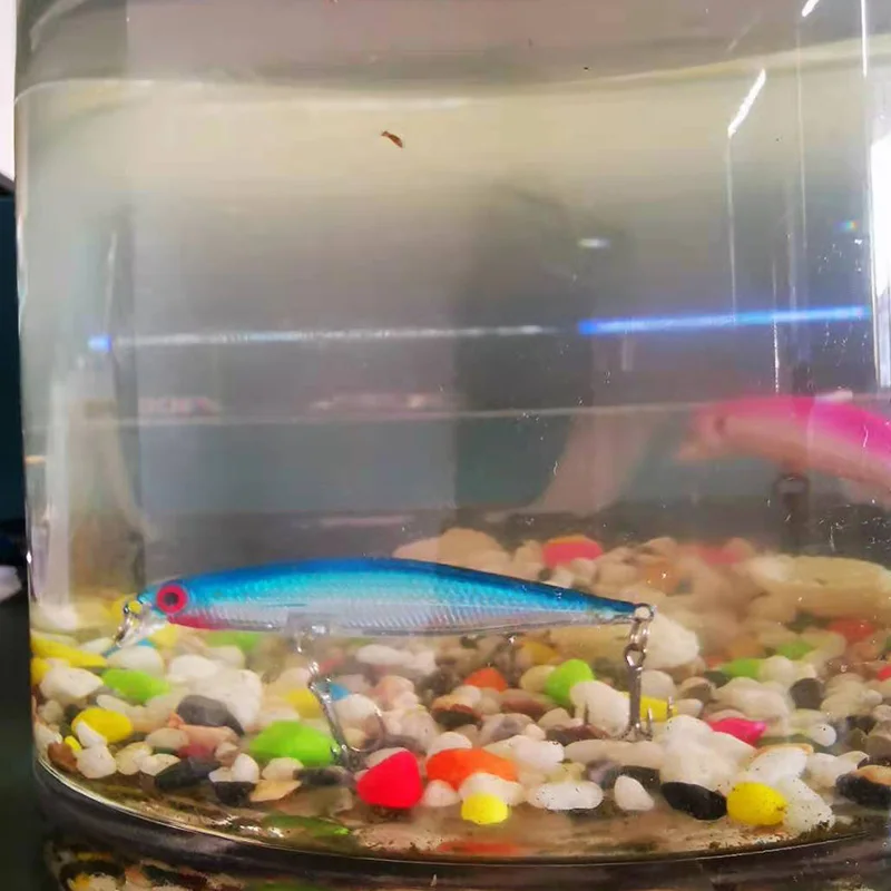 Señuelos de Pesca de plástico láser, cebo duro Artificial de 80mm y 5,2g, Wobbler para Lucio, Crankbait, aparejos de Pesca, 1 ud. - imagen 5