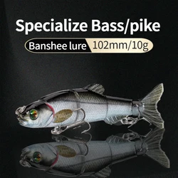 Banshee-señuelo de pesca Wobblers que se hunde, 102mm, 10g, 5 segmentos, cebo duro Artificial multiarticulado, Swimbait para Lucio/bajo, Crankbaits