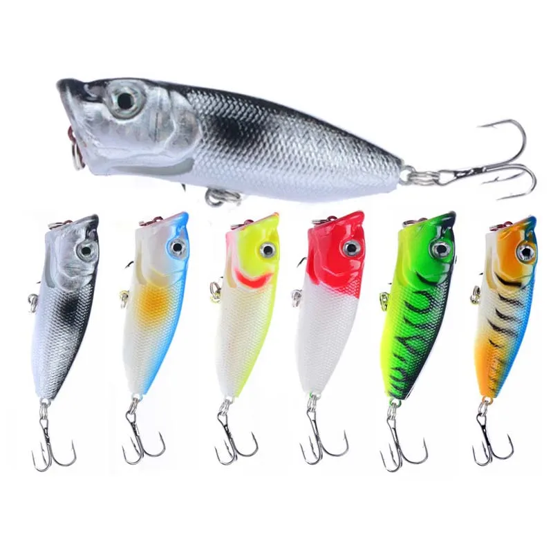 Señuelos de Pesca de 1 pieza, cebo duro de 31 colores, anzuelos artificiales, aparejos de pesca de plástico con ganchos 6 # - imagen 3