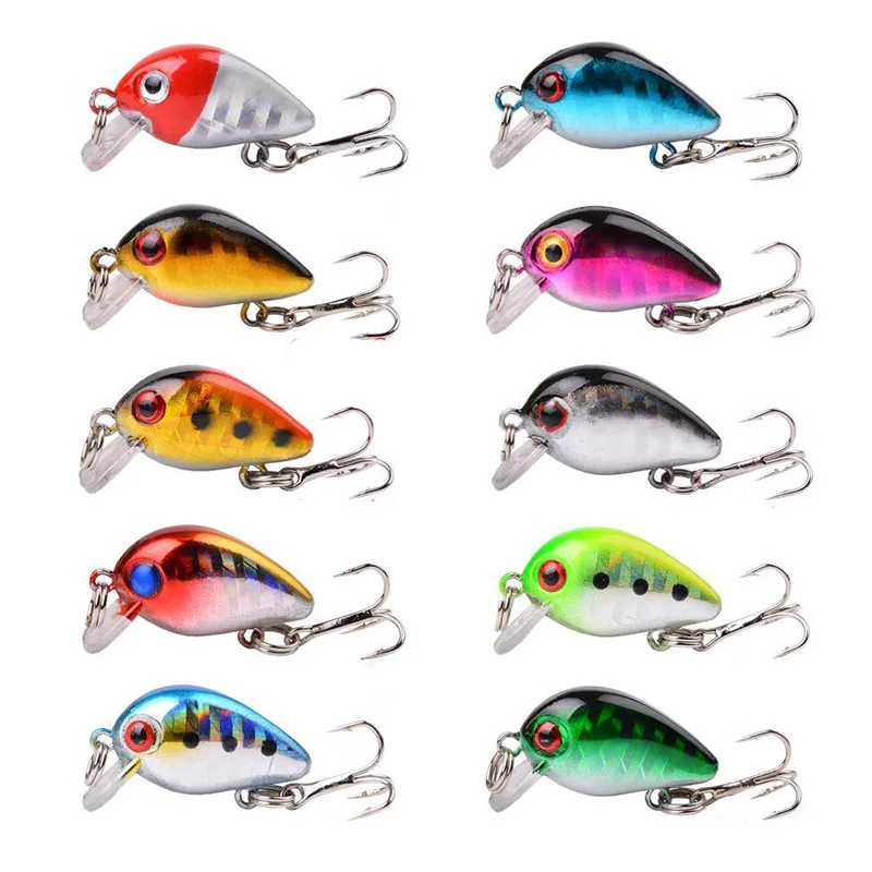 1 Uds Wobblers de manivela Minnow Señuelos de Pesca 28mm 2g flotante Trolling cebo duro Artificial lubina carpa Crankbait Pesca aparejos de Pesca - imagen 2