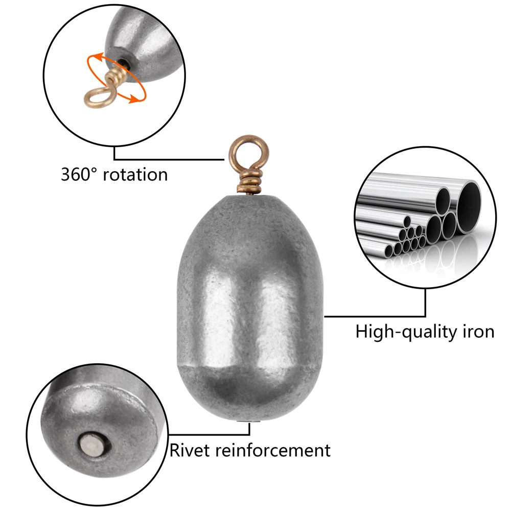 Plomos de pesca de hierro, pesas de tiro, para aparejos de pesca de agua dulce y salada, 54 unids/caja, 3,5g/5g/7g/10g/14g/21g/28g - imagen 5