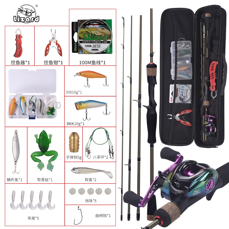 Lizard Caña Baitcasting Carbono y Carrete - imagen 4
