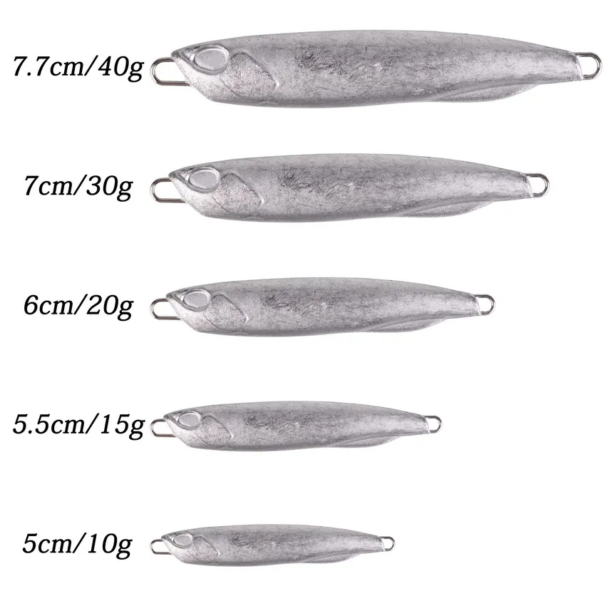 Señuelo de pesca de Lures10g, 15g, 20g, 30g, 40g, cuchara en blanco, Spinnerbait de Metal, señuelo de atún para lubina, aparejos para pececillos, 20 piezas - imagen 5