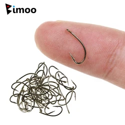 Bimoo Anzuelos para mosca seca - gancho curvo bronceado ninfas