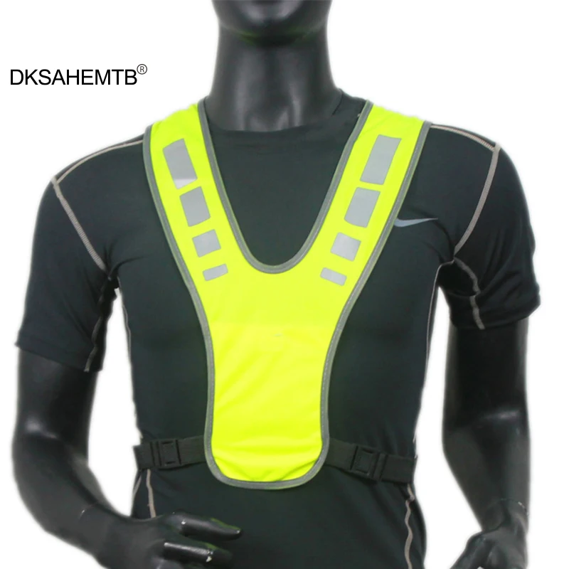 Chaleco reflectante de alta visibilidad para ciclismo, chaqueta segura para montar por la noche, correr, trotar, motocicleta, deportes al aire libre - imagen 3