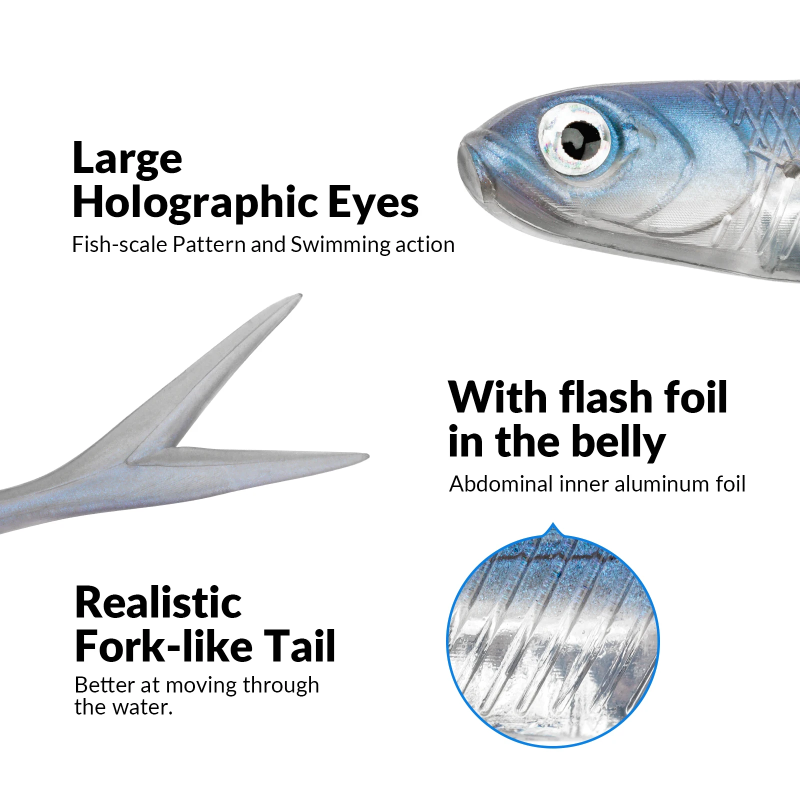 THKFISH 5 uds cebos blandos de pesca 100mm Señuelos de Pesca de plástico blando 3,9g señuelo Artificial de silicona Swimbait para pesca de lubina - imagen 4