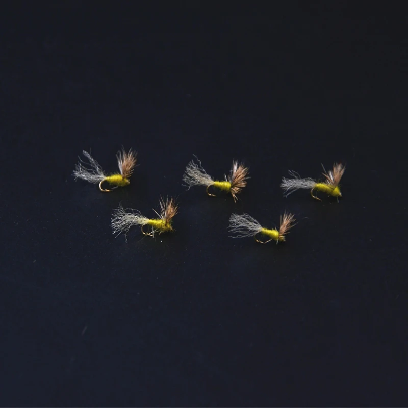 5 piezas 18 # PMD/BWO Sparkle Dun, moscas secas, patrón de Mayfly adulto, 2 estilos surtidos, Señuelos de Pesca con mosca, imitando varias moscas Mayflies naturales - imagen 5