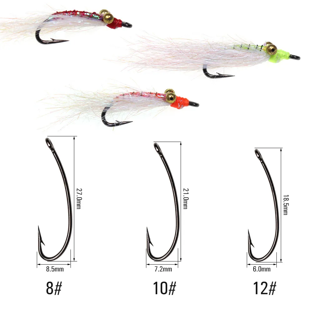 ICERIO-cebos de pesca para trucha, 6 unidades, 8 # ~ 12 #, Ice Dub Crazy, charily Nymph, Mosca de hundimiento rápido para trucha, lubina, Crappie, Bonefish - imagen 2