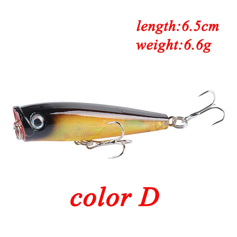 POETRYYI-señuelo de pesca popper para agua salada, cebo flotante de 65mm y 2020g, cabeza abs, 6,6