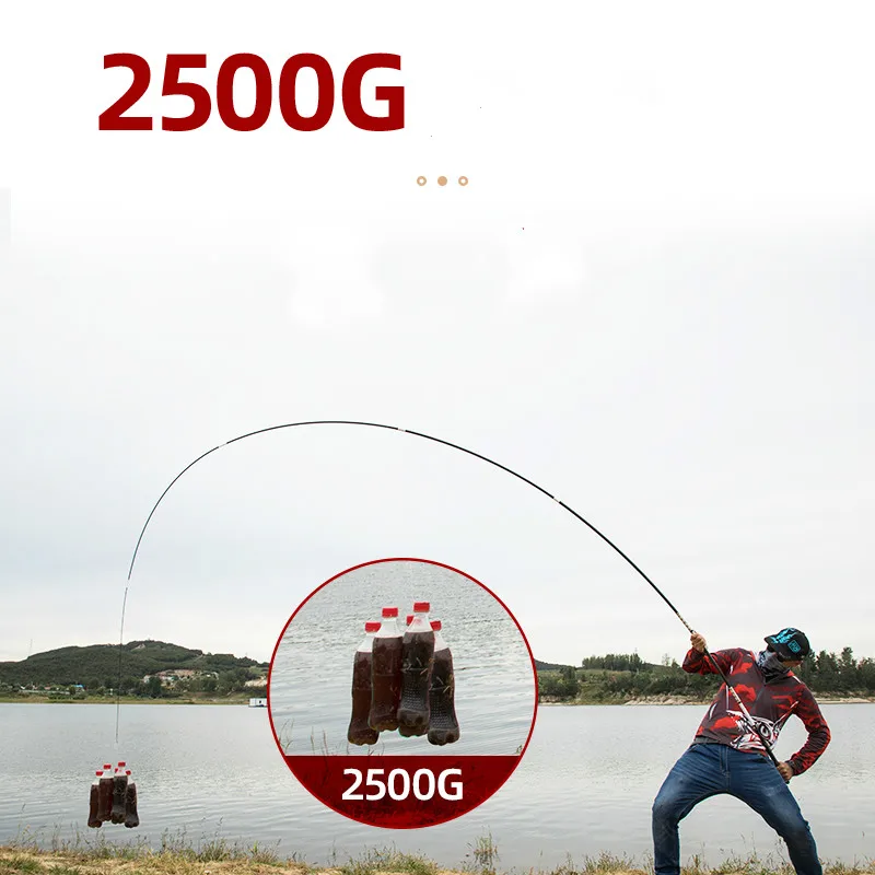 Caña De pescar De carbono para carpa, Vara De mano superligera, caña giratoria, caña telescópica Angeln, 3,6 m-8,1 m - imagen 5