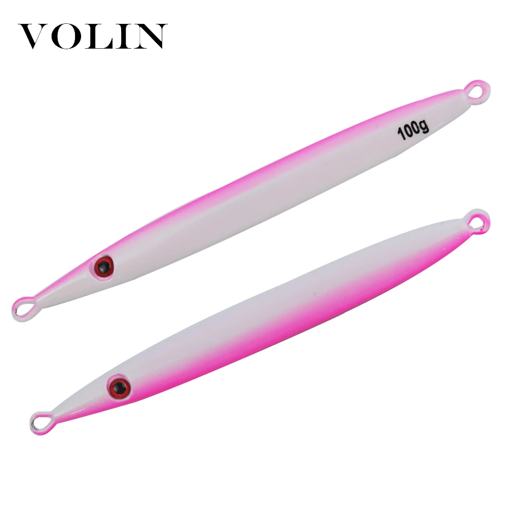 VOLIN-señuelo de pesca de Metal para Jigging lento, 1 unidad, 150g, 170g, 200g, cebo Artificial de papel de bronce - imagen 5