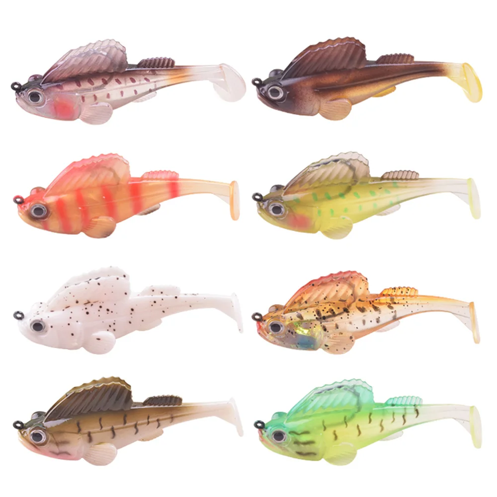 Señuelo de pesca Goby, 3 uds., 6,5 cm, 12g, 9cm, 22g, cebo suave con cabeza de plomo, Swimbaits, plantilla para pesca, Lucio, lubina